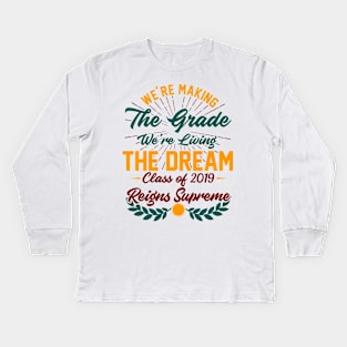 Class of 2019 Reigns Supreme Kids Long Sleeve T-Shirt